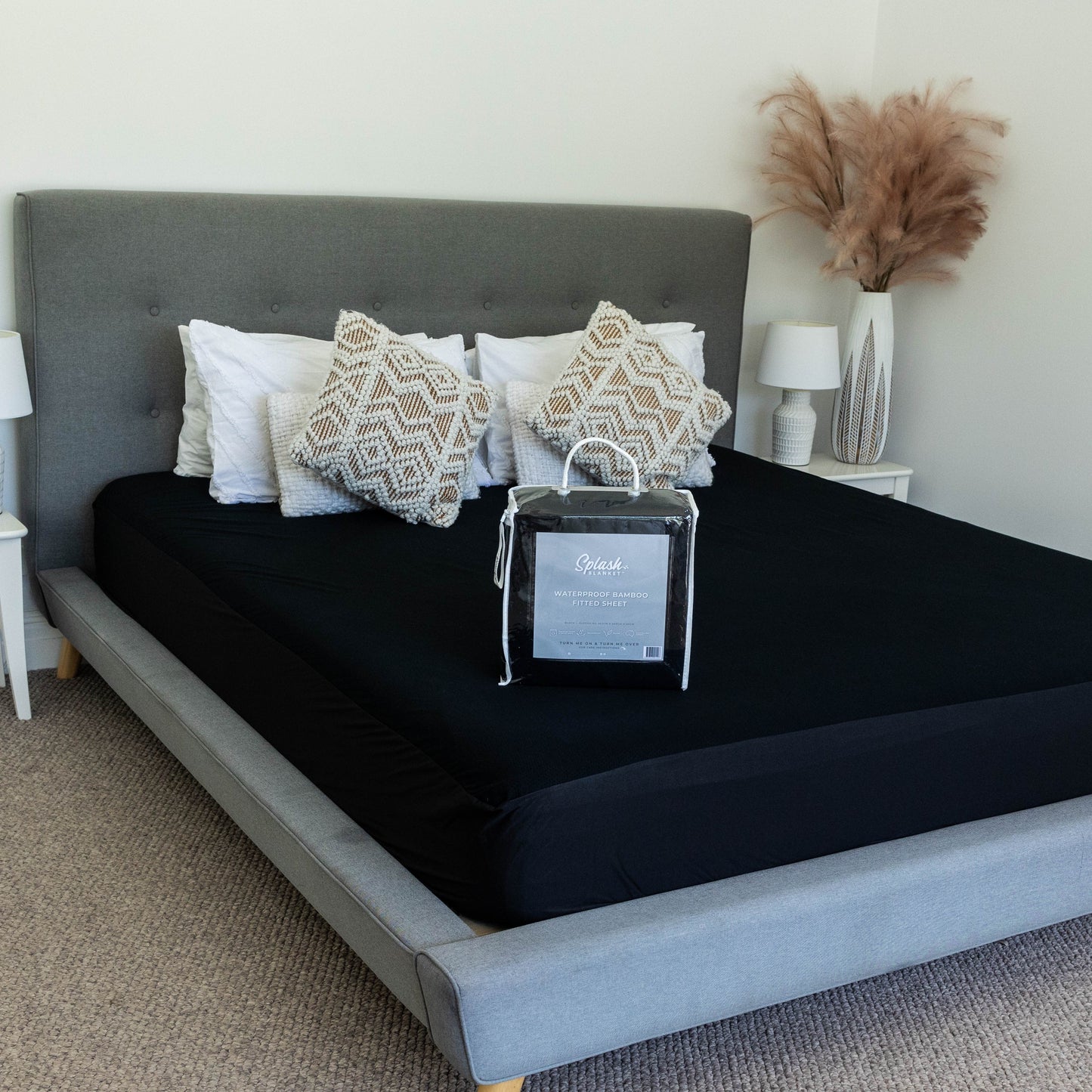 Waterproof Splash Blanket™️ - Black Fitted Sheet