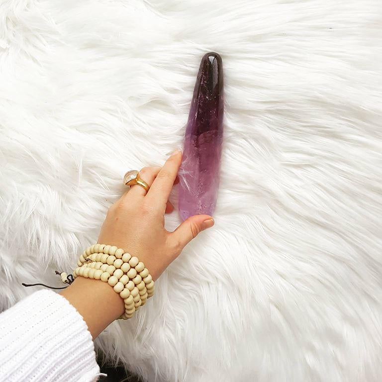 Amethyst Crystal Dildo