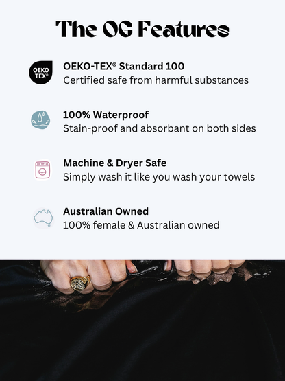 Waterproof Splash Blanket™- Black on Black The OG