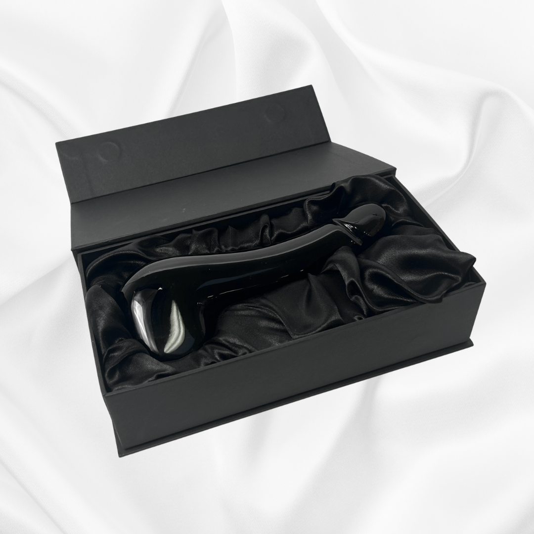 Black Obsidian Crystal Dildo Cock
