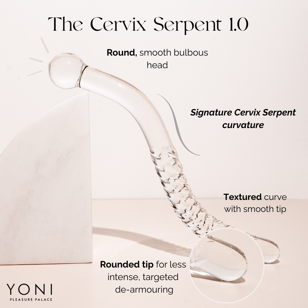 The Cervix Serpent™ Glass Dildo Pleasure Wand