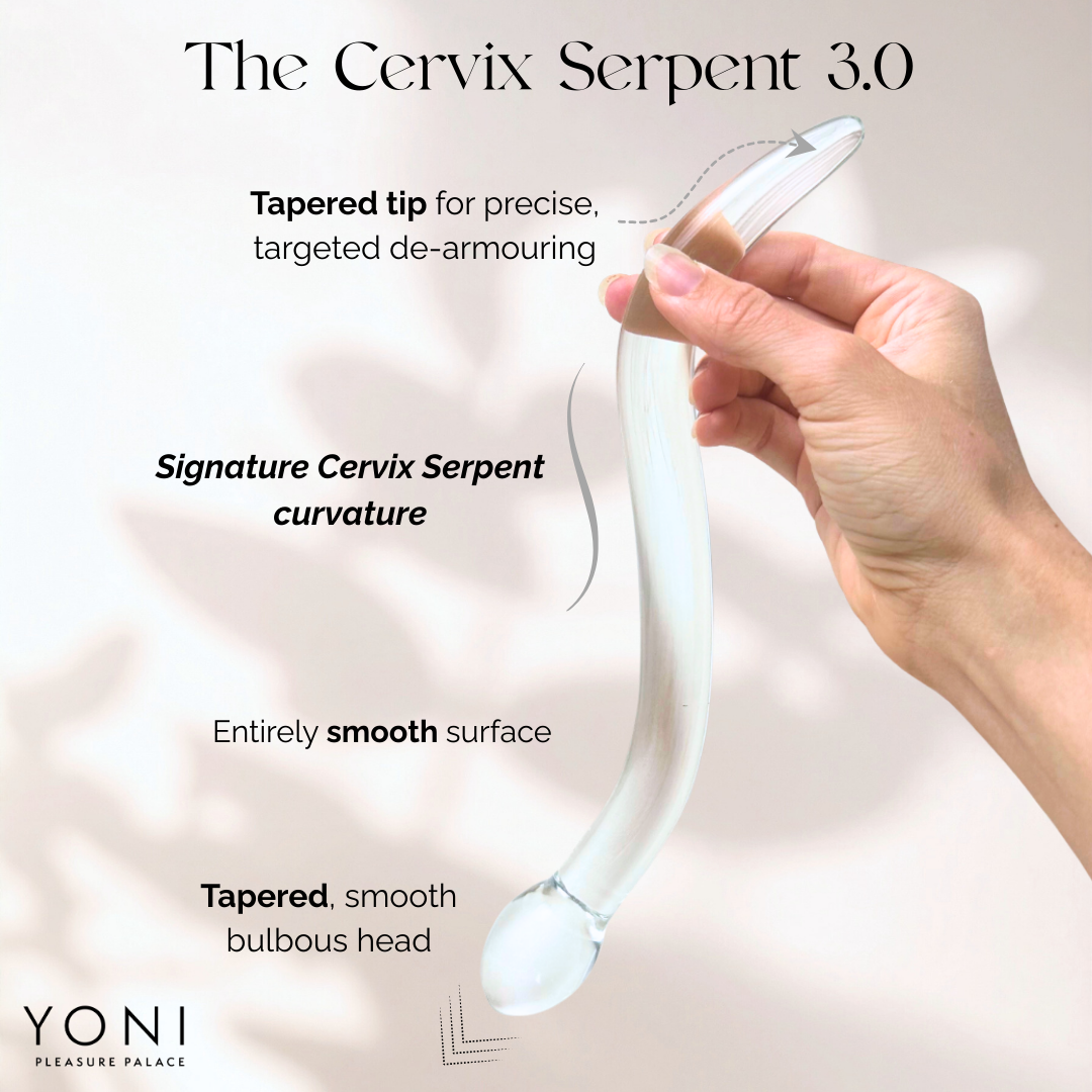 The Cervix Serpent™ Glass Dildo Pleasure Wand