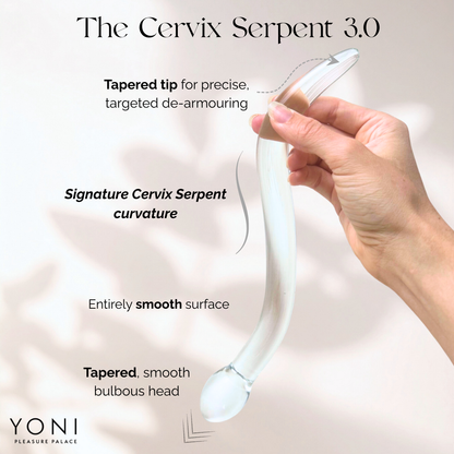 The Cervix Serpent™ Glass Dildo Pleasure Wand