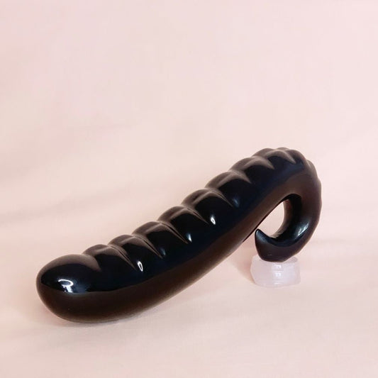 Domina - Black Obsidian Crystal Dildo