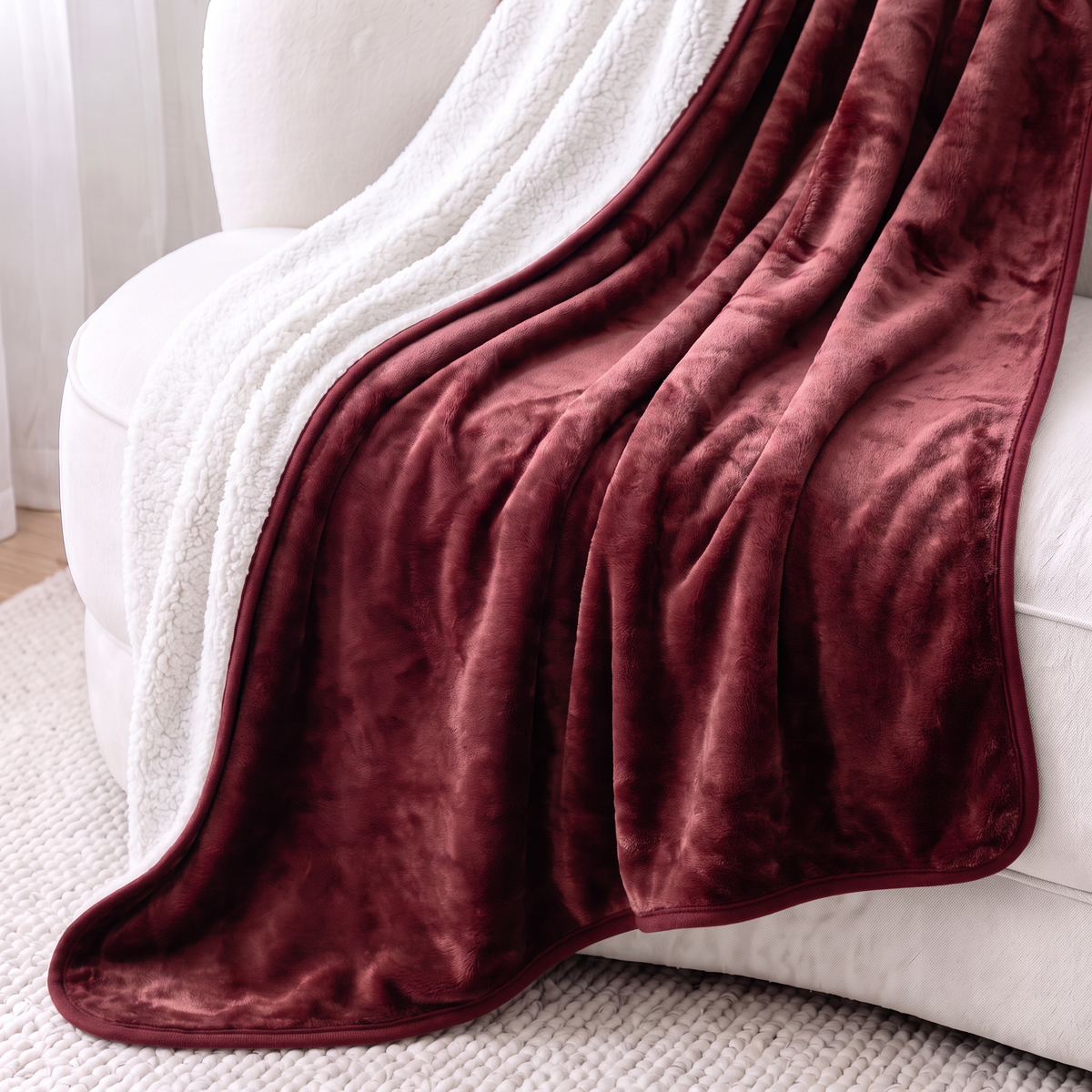 Waterproof Splash Blanket™ - Moon Blood The OG - White Sherpa