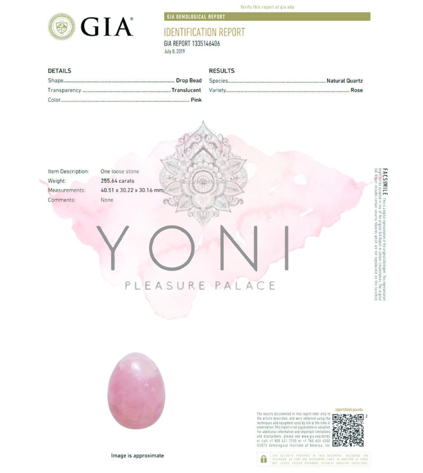 Rose Quartz Yoni Egg