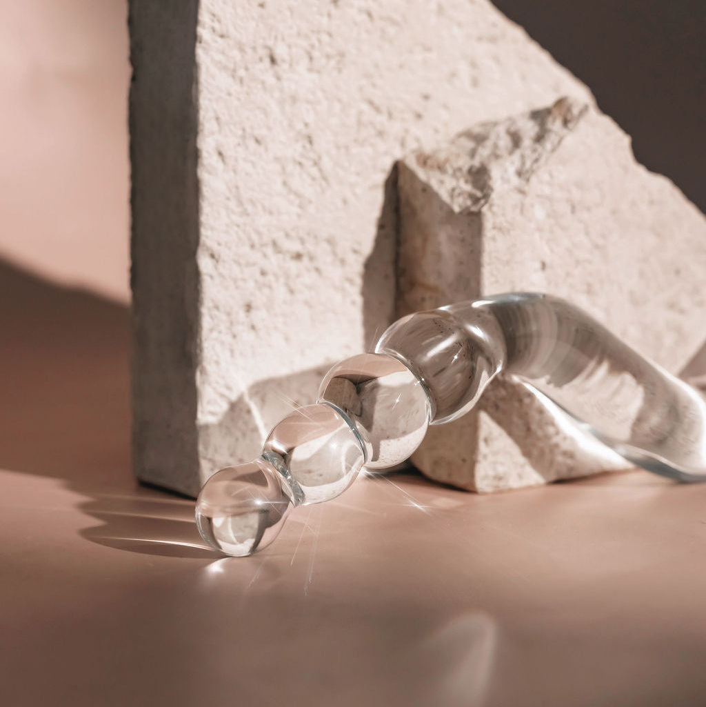 The Anal Serpent - Clear Glass Pleasure Wand