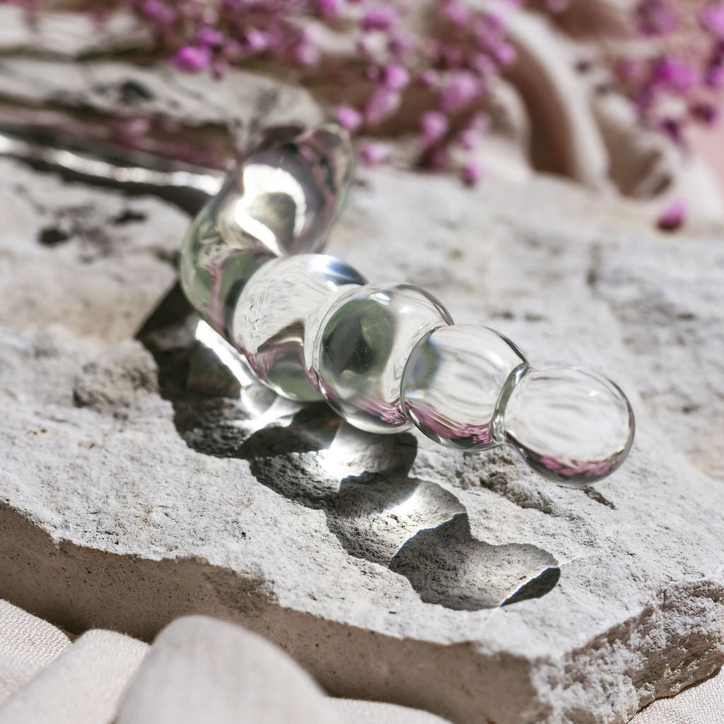 The Anal Serpent - Clear Glass Pleasure Wand