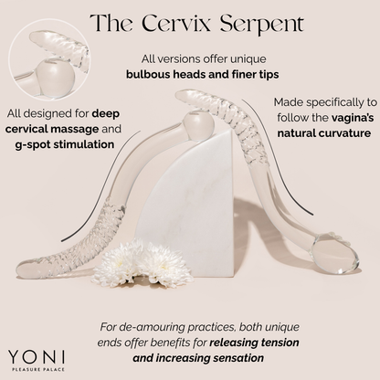 The Cervix Serpent™ Glass Dildo Pleasure Wand
