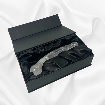 The Clear Quartz Curve Crystal Dildo