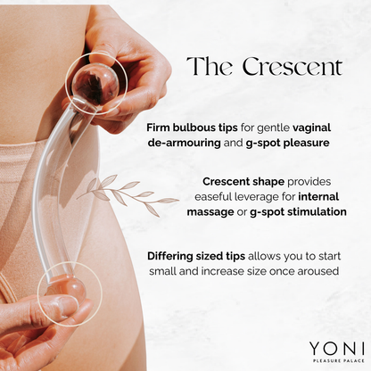 The Crescent Glass Dildo Pleasure Wand