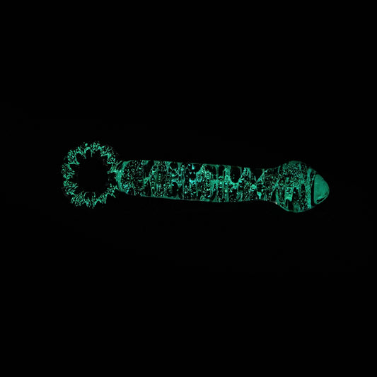 The Kosmic Glow in the Dark Glass Dildo