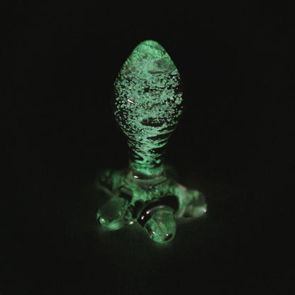 Nova Glass Butt Plug - Glow in the dark - Clear