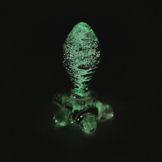 Nova Glass Butt Plug - Glow in the dark - Clear