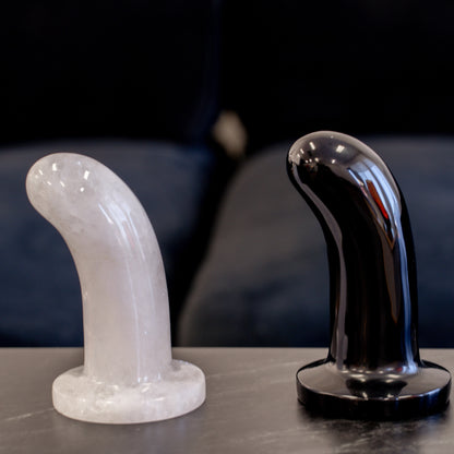 The Peggy - Flat Base Crystal Dildo for Strap On