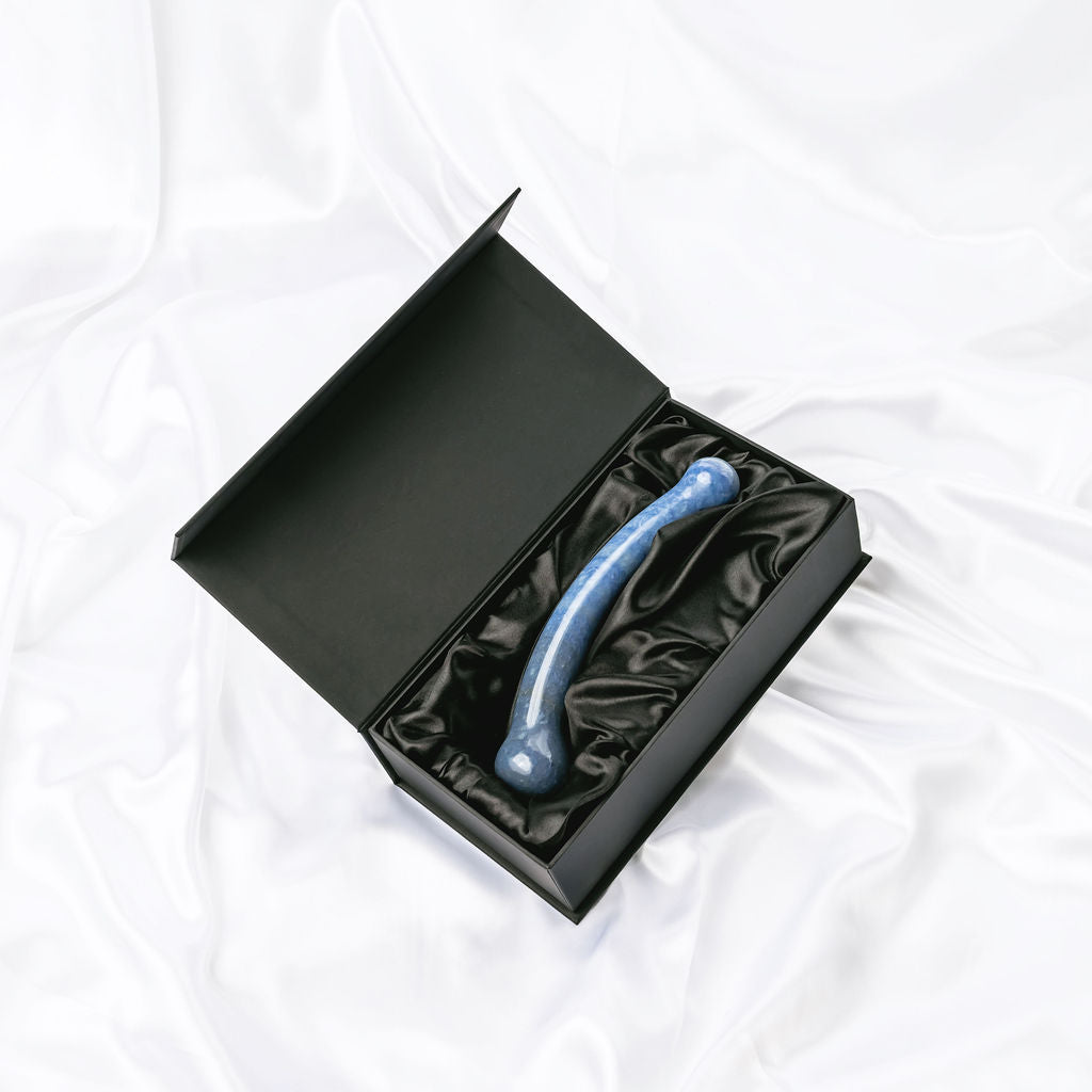 The Blue Aventurine Curve Crystal Dildo