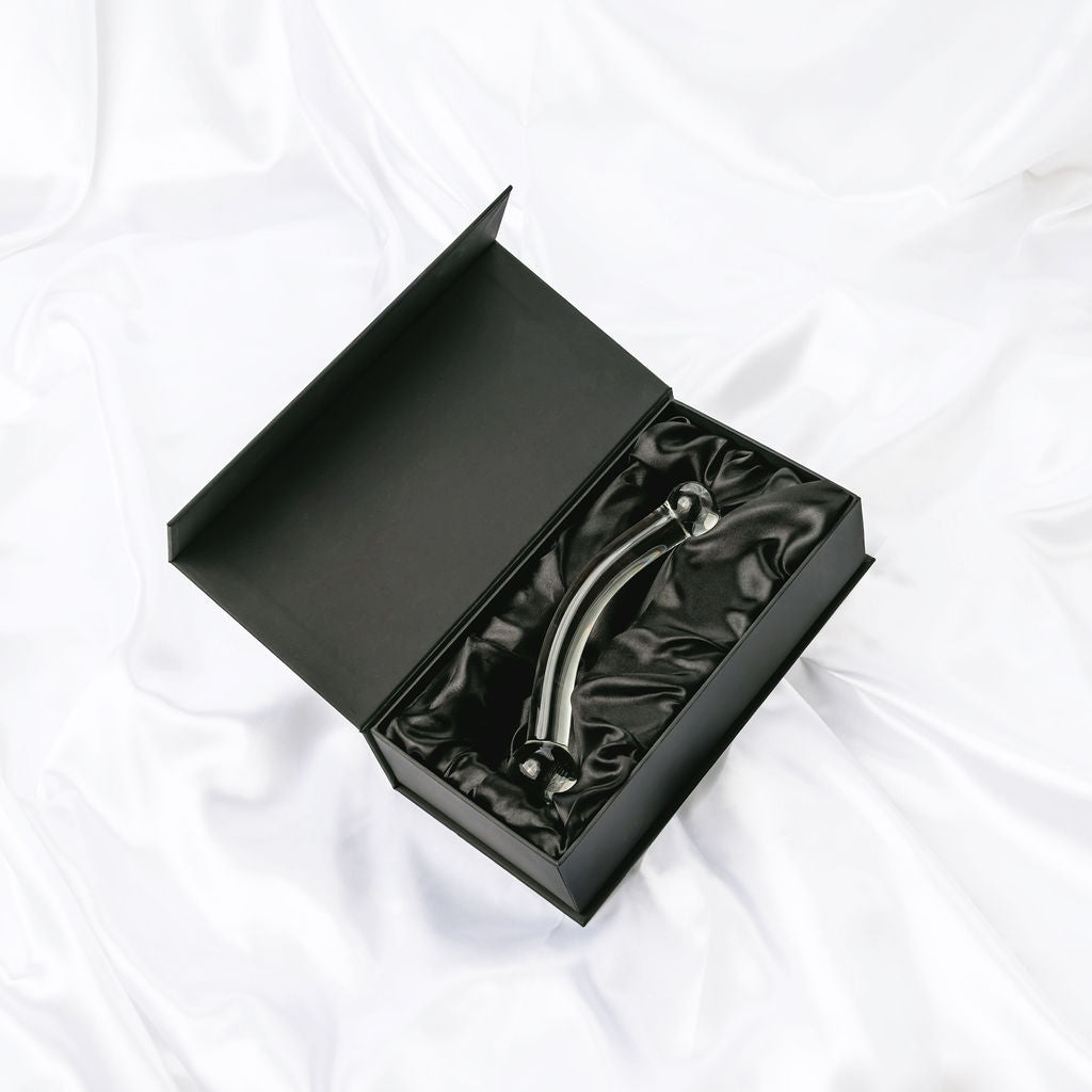 Black Satin-Lined Storage Box Wand Box