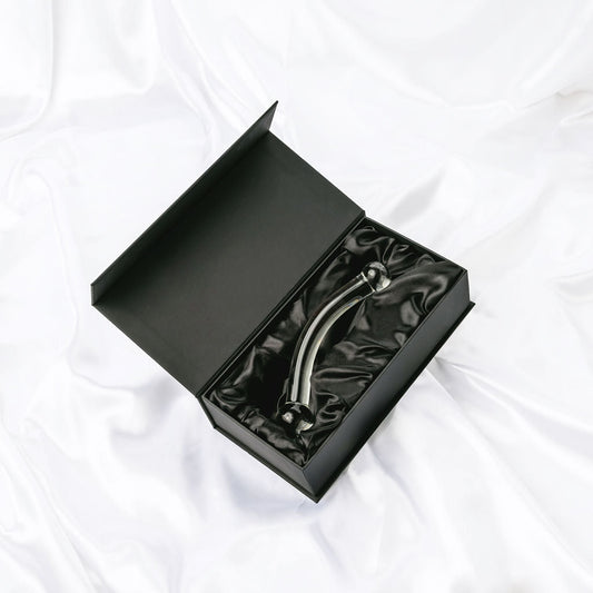 Black Satin-Lined Storage Box Wand Box