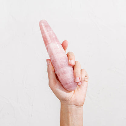 The Rosie - Rose Quartz Crystal Dildo