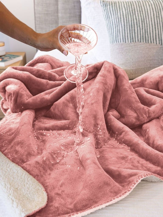 The Minky Waterproof Splash Blanket™- Dusty Rose