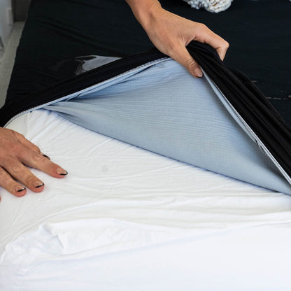 Waterproof Splash Blanket™️ - Black Fitted Sheet