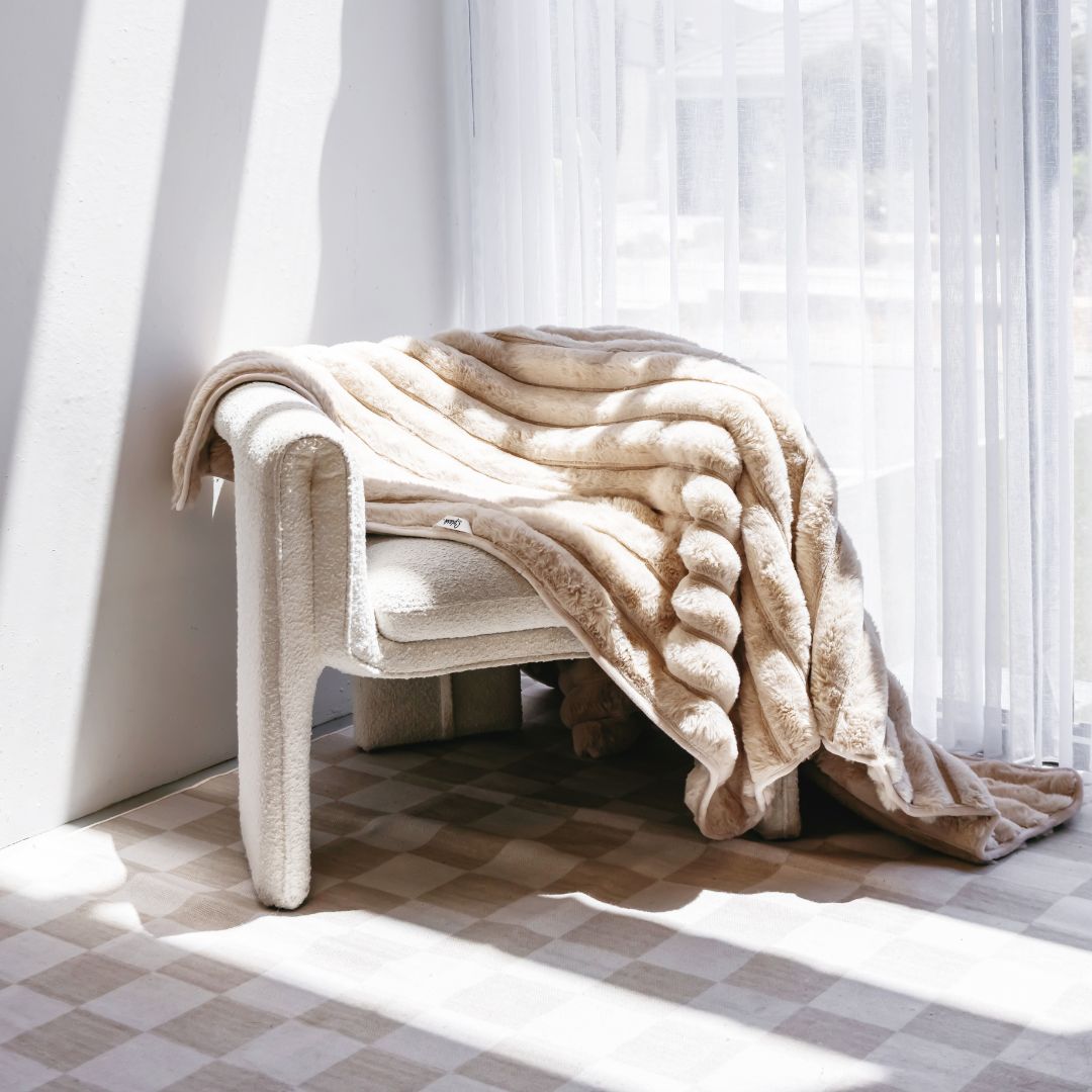Ribbed Splash Blanket™- Beige