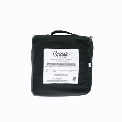 Waterproof Splash Blanket™️ Bamboujee Fitted Sheet - Black