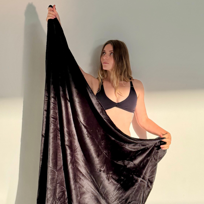 Waterproof Splash Blanket™️ - Black on Black Double Veluxe