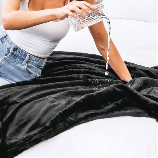 Furlush Waterproof Splash Blanket™ - Black on Black